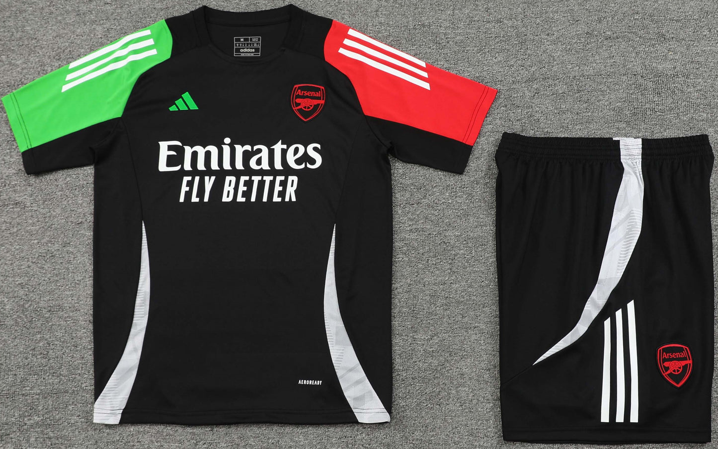 ARSENAL 24/25 black pre match training jersey shorts set camiseta playera remera conjunto de entrenamiento