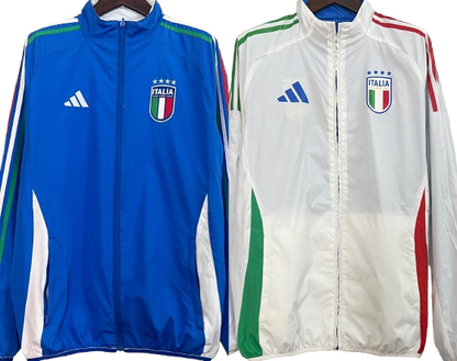 ITALY Italia reversible windbreaker winter coat training rain jacket chaqueta campera cortavientos