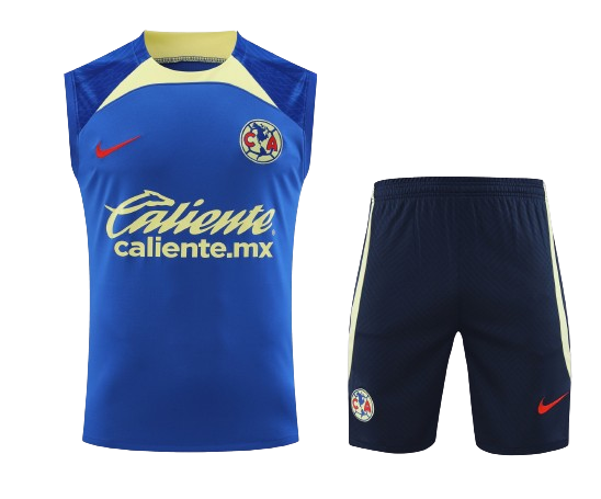 CLUB AMERICA blue training tank top sleeveless jersey set camiseta playera sin manga conjunto de entrenamiento azul