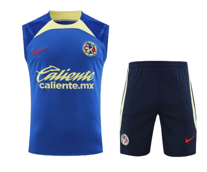 CLUB AMERICA blue training tank top sleeveless jersey set camiseta playera sin manga conjunto de entrenamiento azul