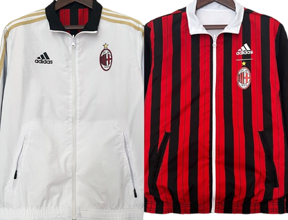 AC MILAN reversible windbreaker winter coat training jacket chaqueta cortavientos