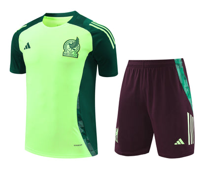 MEXICO 2024 green training jersey shorts set camiseta playera conjunto de entrenamiento