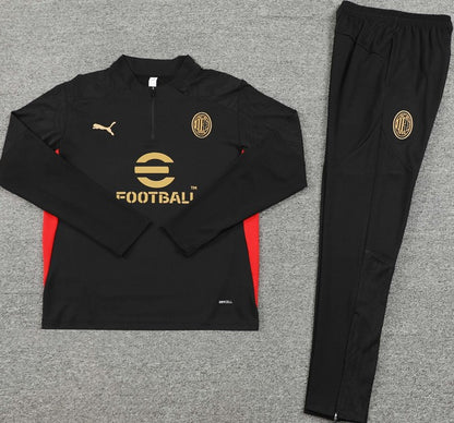 AC MILAN 24/25 black sweatshirt tracksuit set sudadera de entrenamiento