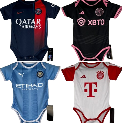 Customized baby soccer bodysuit with name number camiseta remera playera traje de bebe nene personalizada con nombre numero