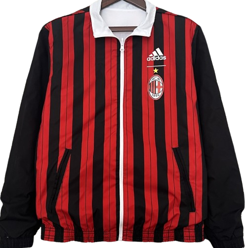 AC MILAN reversible windbreaker winter coat training jacket chaqueta cortavientos