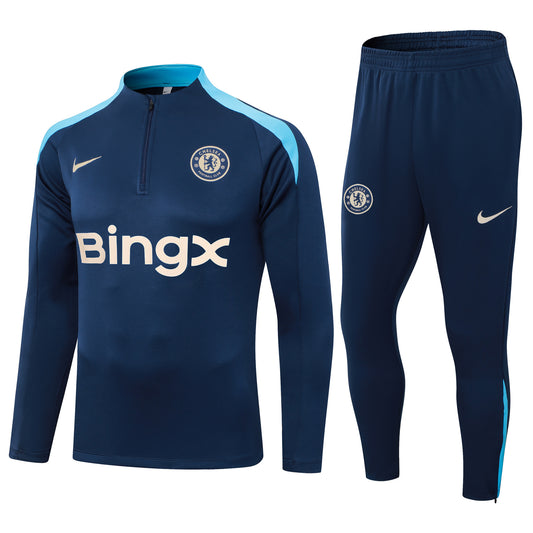 CHELSEA navy blue training sweatshirt tracksuit set sudadera de entrenamiento