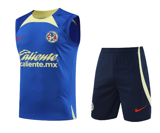 CLUB AMERICA blue training tank top sleeveless jersey set camiseta playera sin manga conjunto de entrenamiento azul