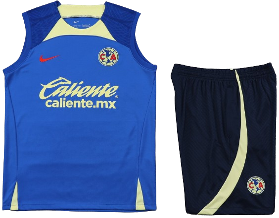 CLUB AMERICA blue training tank top sleeveless jersey set camiseta playera sin manga conjunto de entrenamiento azul