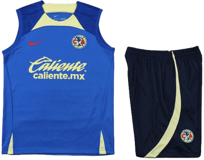 CLUB AMERICA blue training tank top sleeveless jersey set camiseta playera sin manga conjunto de entrenamiento azul