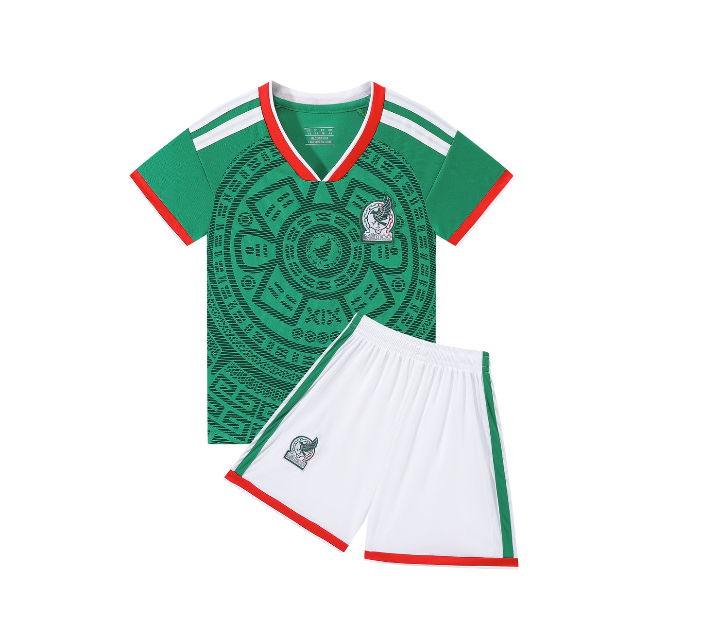 MEXICO 2026 World Cup kids home jersey shorts set playera conjunto de niño mundial