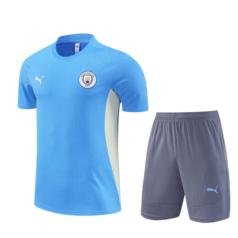 MANCHESTER CITY light blue training jersey shorts set conjunto camiseta de entrenamiento