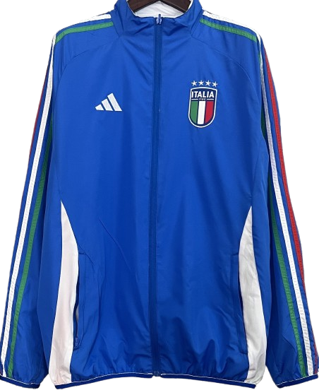 ITALY Italia reversible windbreaker winter coat training rain jacket chaqueta campera cortavientos