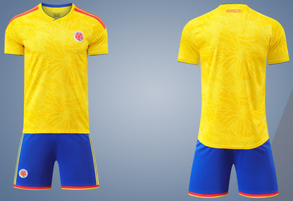 COLOMBIA 2026 World Cup men's home jersey shorts set camiseta conjunto de hombre mundial