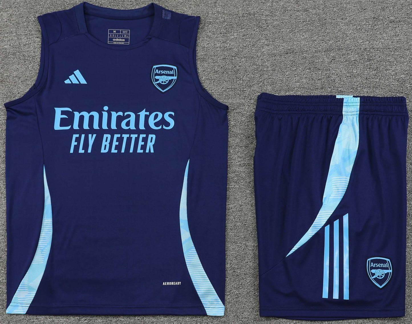 ARSENAL 24/25 navy blue training tank top sleeveless jersey set conjunto camiseta de entrenamiento sin manga