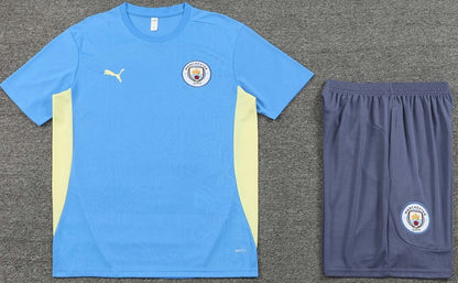 MANCHESTER CITY light blue training jersey shorts set conjunto camiseta de entrenamiento