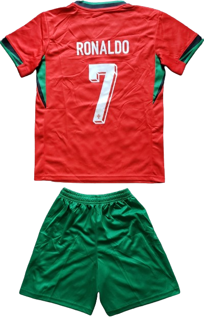 PORTUGAL 2024 kids jersey set shorts camiseta playera remera conjunto de niño local Ronaldo 7