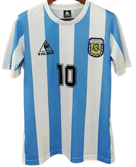 ARGENTINA 1986 retro world cup jersey camiseta remera playera del mundial MARADONA 10