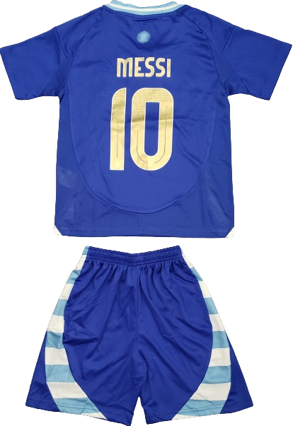 ARGENTINA 2024 kids away jersey shorts set camiseta remera playera conjunto de niño suplente Messi 10