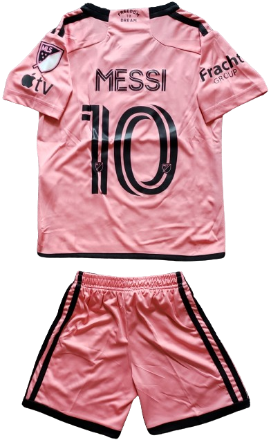 INTER MIAMI 2024 home kids jersey set shorts camiseta playera remera conjunto de niño local MESSI 10