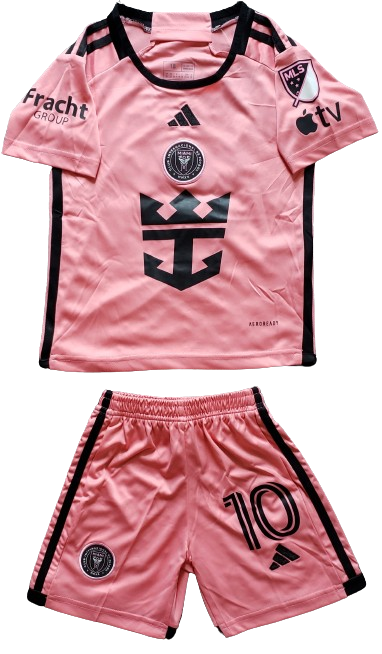 INTER MIAMI 2024 home kids jersey set shorts camiseta playera remera conjunto de niño local MESSI 10