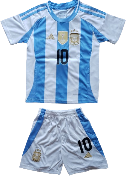 ARGENTINA 2024 kids home jersey shorts set camiseta remera playera conjunto de niño titular Messi 10