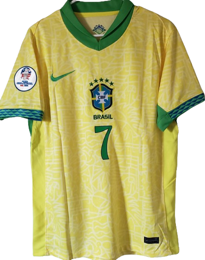 BRAZIL Brasil 2024 Copa America home jersey camiseta camisa playera remera titular Vini Jr 7