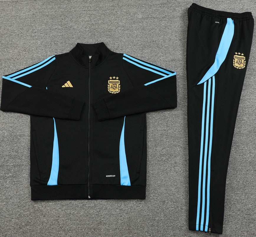 ARGENTINA 2024 black training jacket tracksuit set buzo sudadera negra de entrenamiento