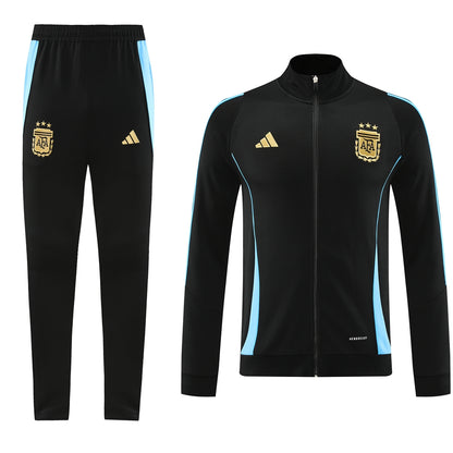 ARGENTINA 2024 black training jacket tracksuit set buzo sudadera negra de entrenamiento