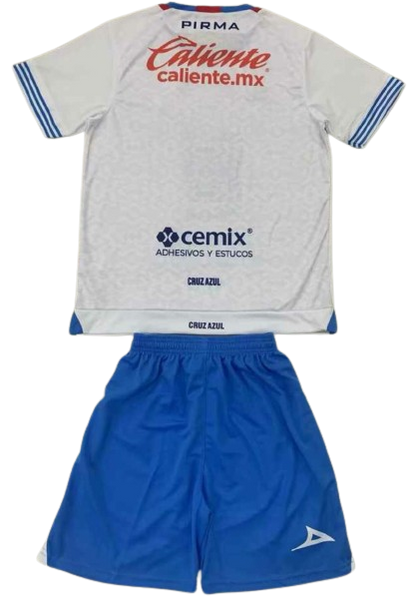 CRUZ AZUL 24/25 away kids jersey shorts set camiseta playera conjunto de niño visitante