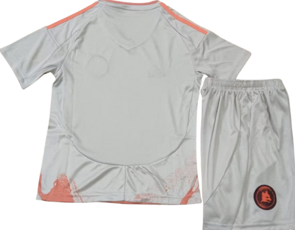 AS ROMA 24/25 kids away jersey shorts set camiseta playera remera conjunto de niño visitante