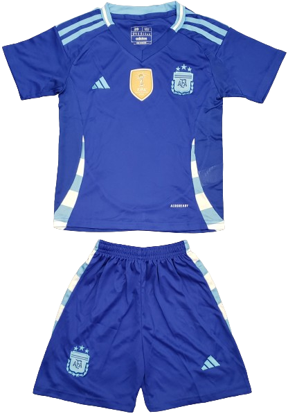 ARGENTINA 2024 kids away jersey shorts set camiseta remera playera conjunto de niño suplente