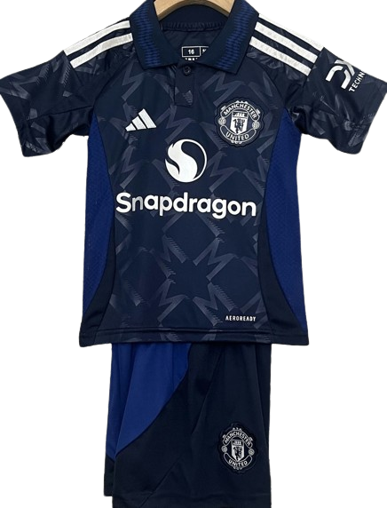 MANCHESTER UNITED 24/25 away kids jersey shorts set camiseta playera remera conjunto de niño visitante