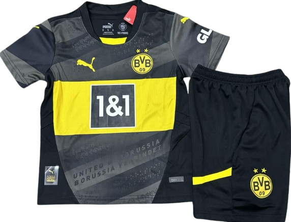 BORUSSIA DORTMUND 24/25 away kids jersey shorts set camiseta playera remera conjunto de niño visitante