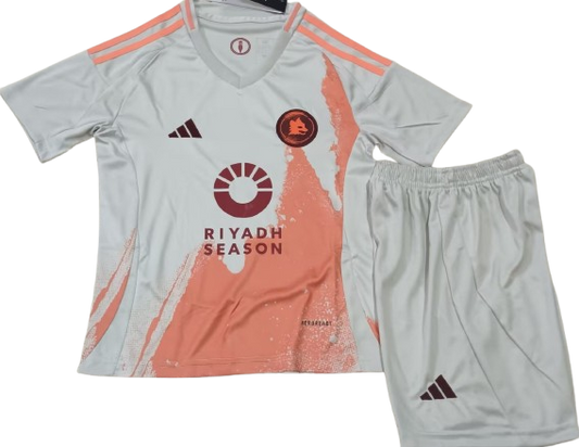 AS ROMA 24/25 kids away jersey shorts set camiseta playera remera conjunto de niño visitante