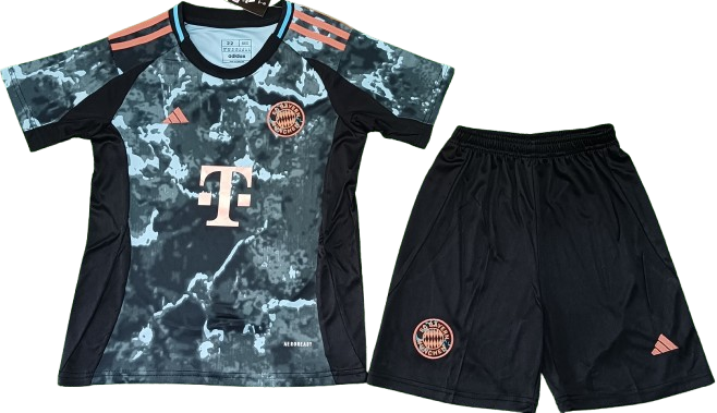 BAYERN MUNICH 24/25 away kids jersey shorts set camiseta playera remera conjunto de niño visitante