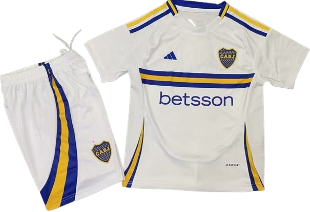 BOCA JUNIORS 24/25 away kid's jersey set shorts camiseta remera conjunto de niño visitante