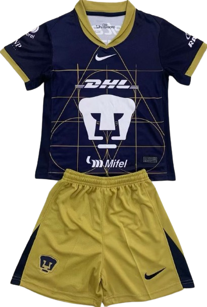 PUMAS UNAM 24/25 away kids jersey shorts set camiseta playera conjunto de niño visitante