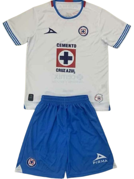 CRUZ AZUL 24/25 away kids jersey shorts set camiseta playera conjunto de niño visitante