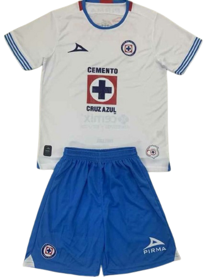 CRUZ AZUL 24/25 away kids jersey shorts set camiseta playera conjunto de niño visitante