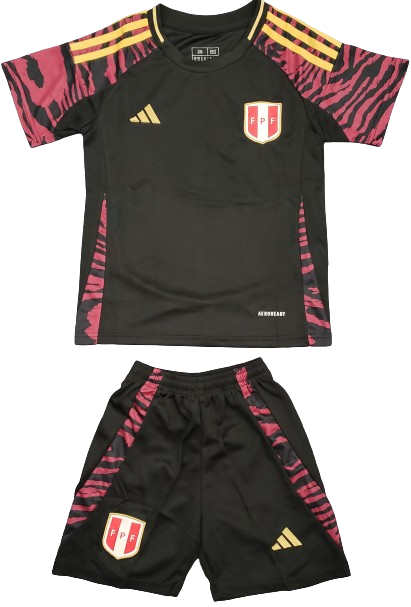 PERU 2024 away kids jersey shorts set camiseta conjunto de niño suplente