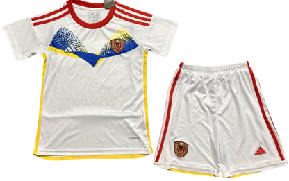 VENEZUELA 2024 kids away jersey shorts set camiseta franela conjunto de niño visitante