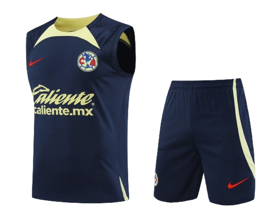 CLUB AMERICA navy blue training tank top sleeveless jersey set camiseta playera sin manga conjunto de entrenamiento azul marino