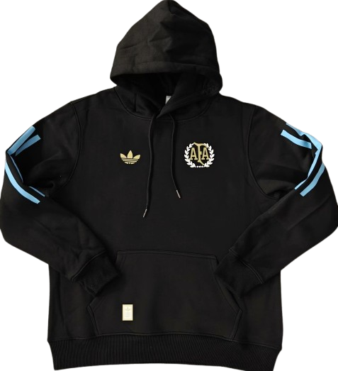 ARGENTINA black hoodie sweater jacket sudadera con capucha negra