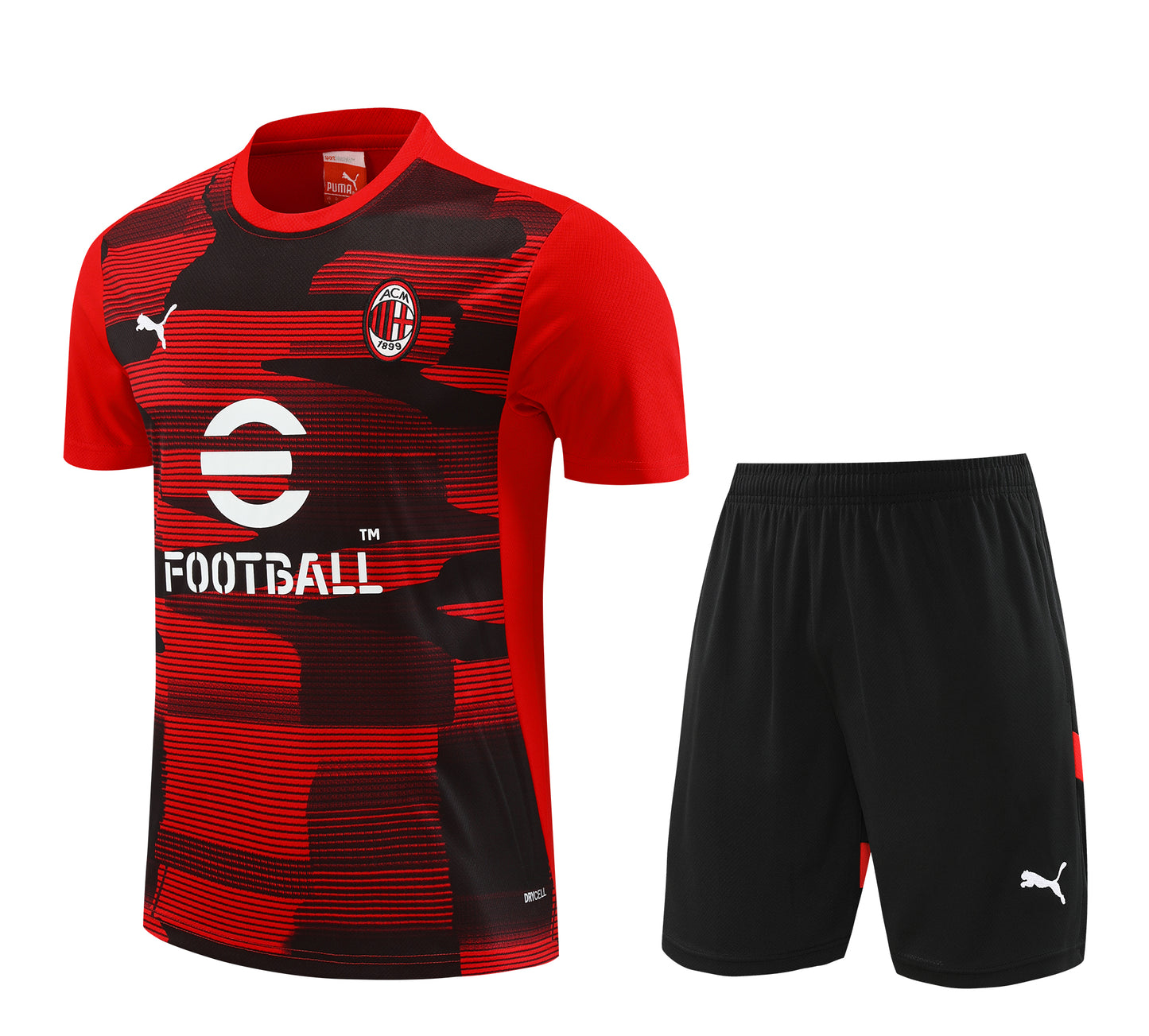 AC MILAN 24/25 black red pre match training jersey shorts set camiseta playera remera conjunto de entrenamiento