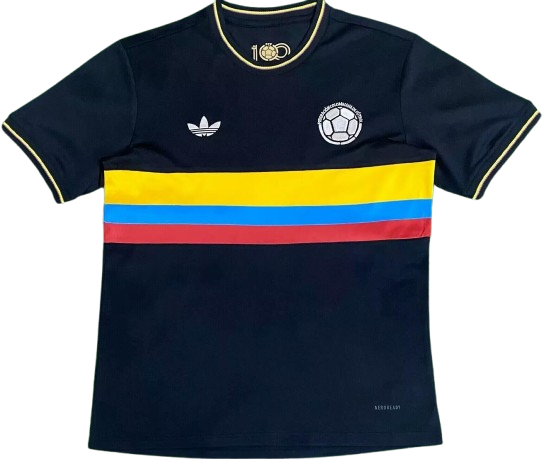 COLOMBIA 2024 black commemorative 100th anniversary jersey camiseta camisa negra conmemorativa 100 aniversario