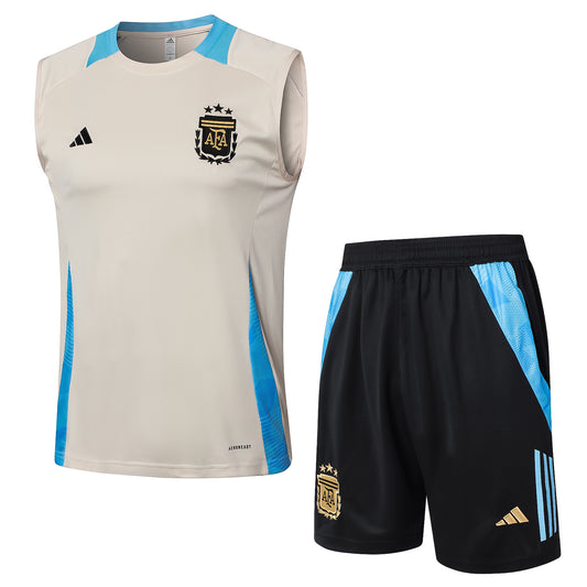 ARGENTINA 2024 training tank top sleeveless jersey shorts set camiseta sin manga conjunto de entrenamiento