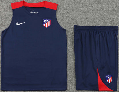 ATLETICO MADRID 24/25 navy blue training tank top sleeveless jersey set conjunto camiseta de entrenamiento sin manga