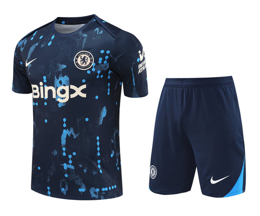 CHELSEA 24/25 navy blue pre match training jersey shorts set camiseta playera remera conjunto de entrenamiento