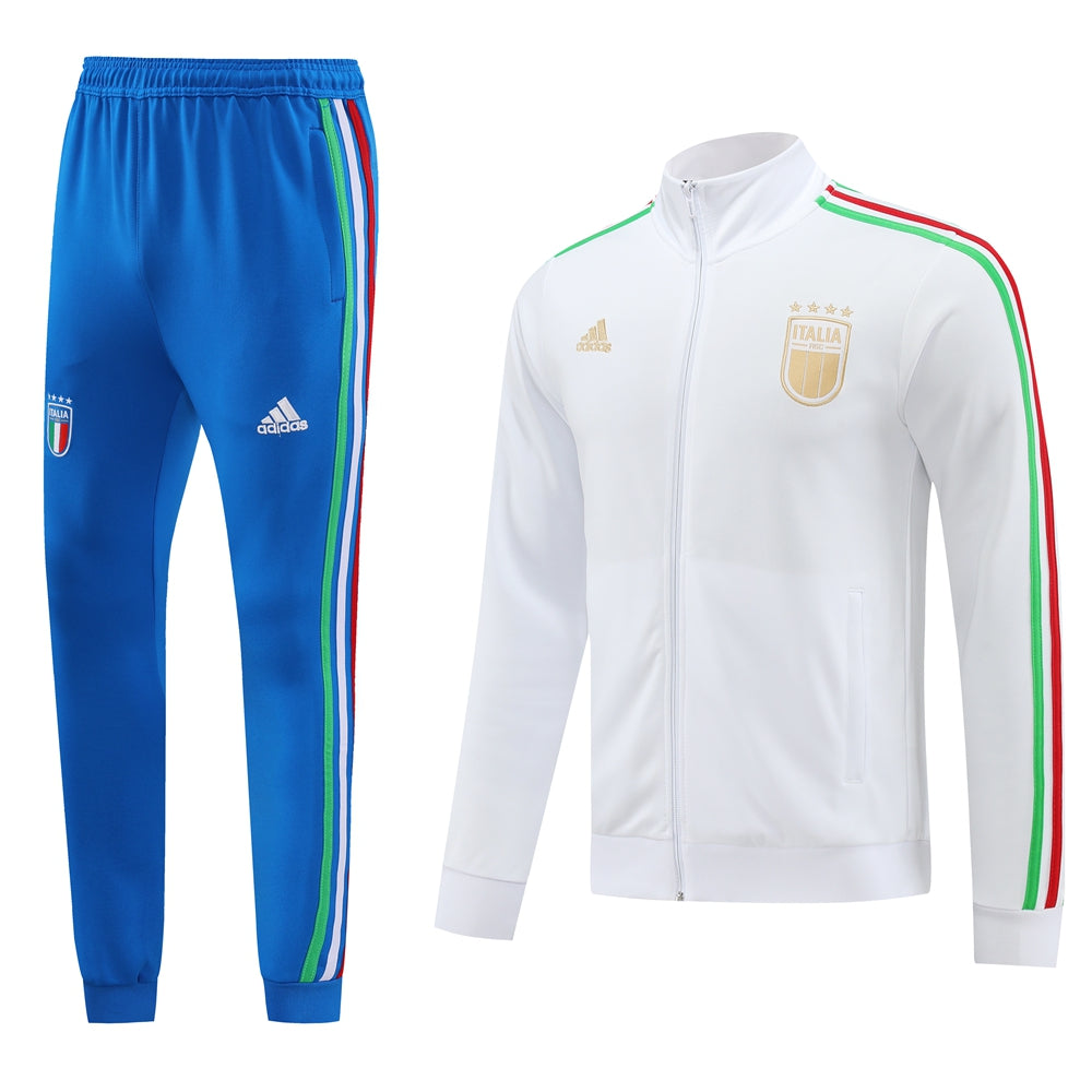 ITALY Italia 2024 white sky blue training jacket tracksuit set sudadera de entrenamiento