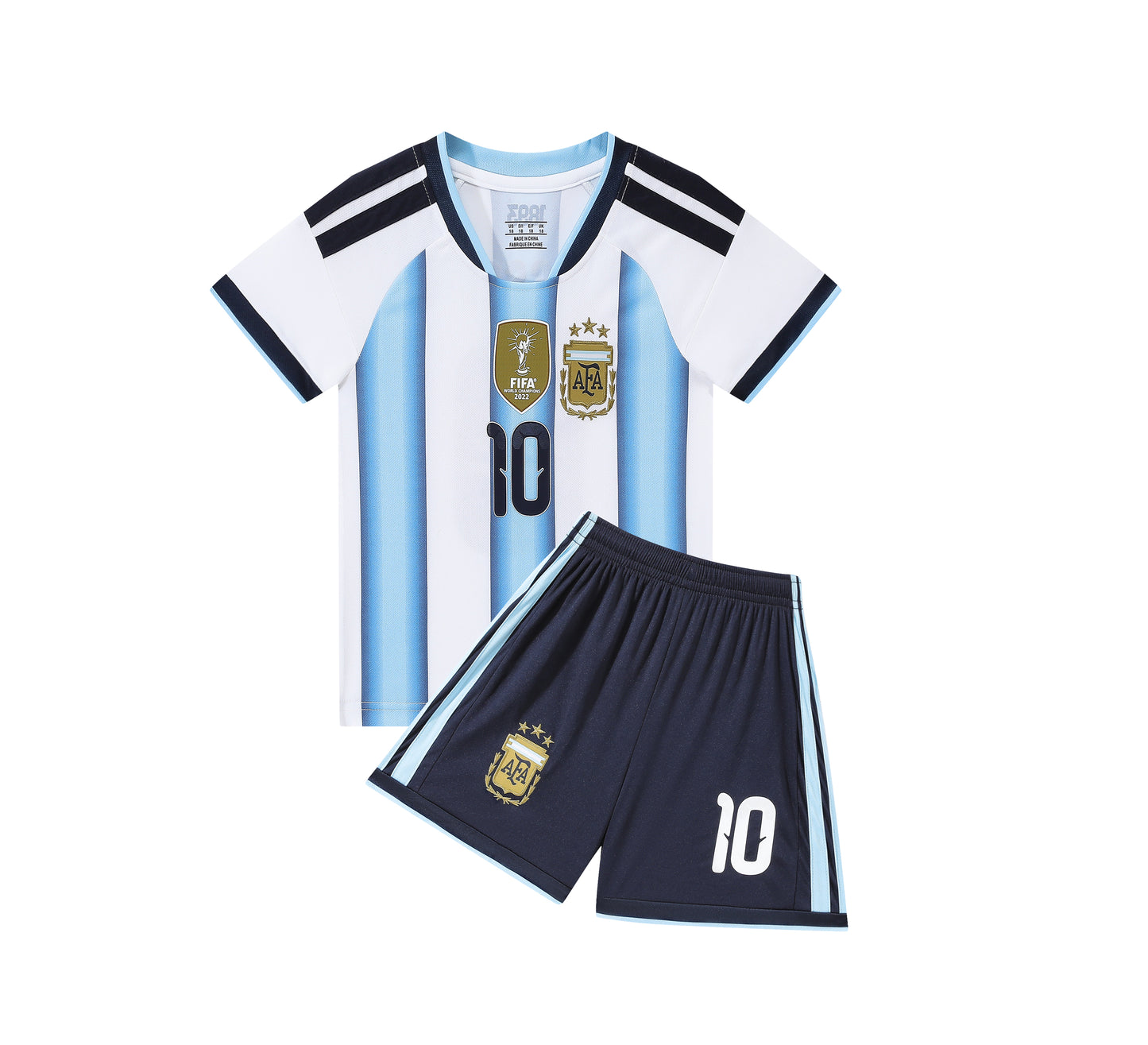 ARGENTINA 2026 World Cup kids home jersey shorts set camiseta conjunto de niño mundial MESSI 10
